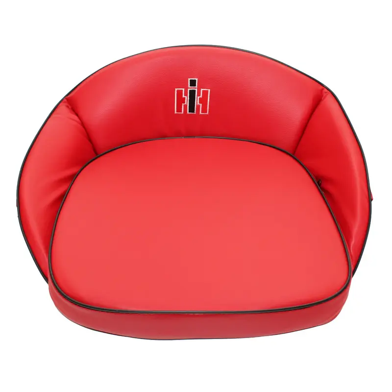 Red Deluxe Seat Cushion with Logo Fits International Replaces SEQ90-0554