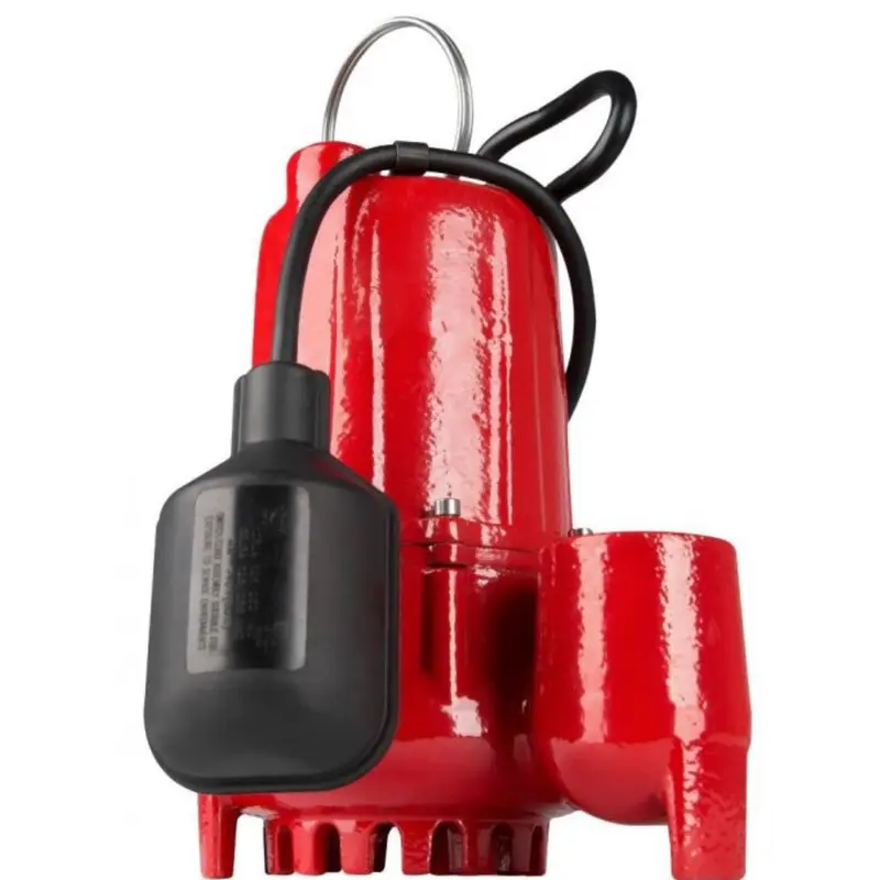 Red Lion RL-SC50T — 14942746 1/2 HP Cast-Iron Sump Pump with Tether Float | 3200 GPH