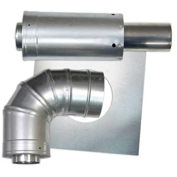 Rheem - RTG20280-1- 3 in. x 5 in. Horizontal SS Concentric Termination Vent Kit for Mid Efficiency Tankless Gas Water Heaters (RTG20210-1)