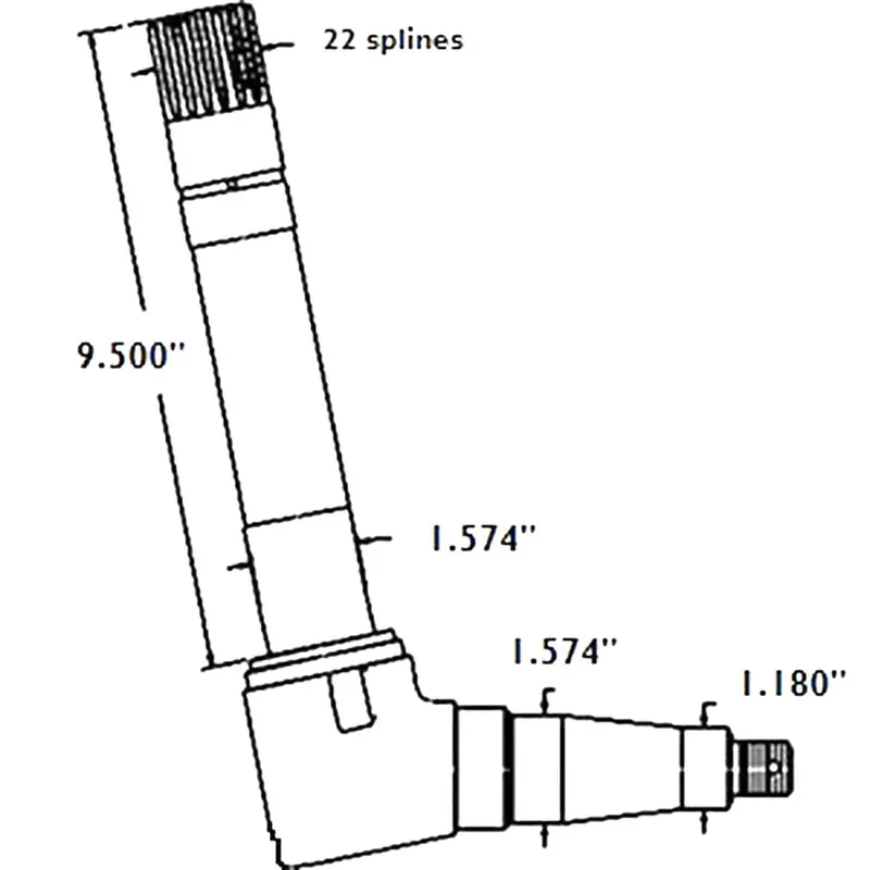SBA330302570 Left Hand Spindle Fits Ford/New Holland SBA330302040