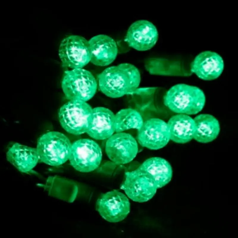 Seasonal Source - 34614R-B - 70 G12 Green LED String Lights, 4" Spacing - Green Wire