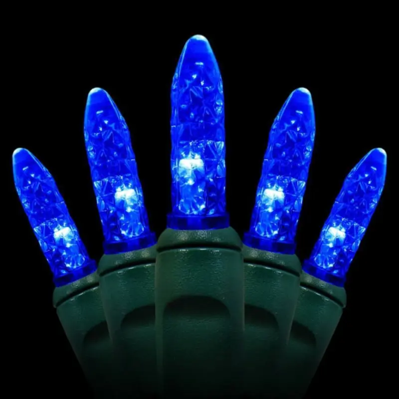Seasonal Source - 41611R-B - M5 Blue LED Holiday Lights, 4" Spacing