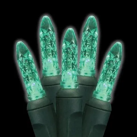 Seasonal Source - 416149R-B - M5 Teal LED Holiday Lights, 4" Spacing
