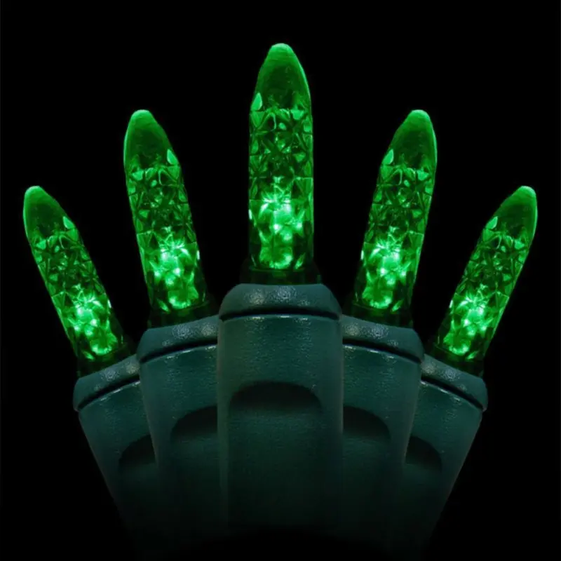 Seasonal Source - 41614R-B - M5 Green LED Holiday Lights, 4" Spacing