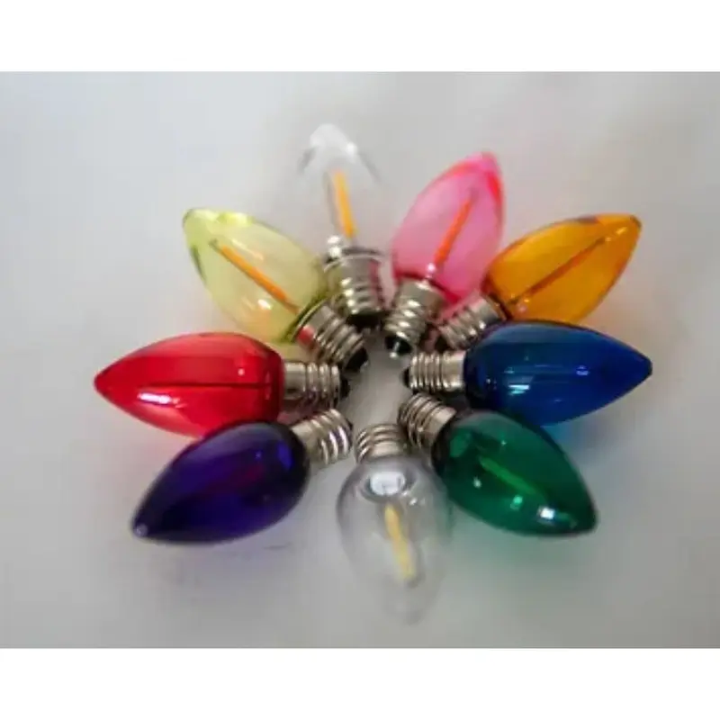 Seasonal Source - LED-C7-BLU-FIL - C7 LED Filament Blue Bulb 25 ea.