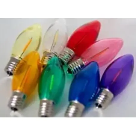 Seasonal Source - LED-C9-GRN-FIL - C9 LED Filament Green Bulb 25 ea.