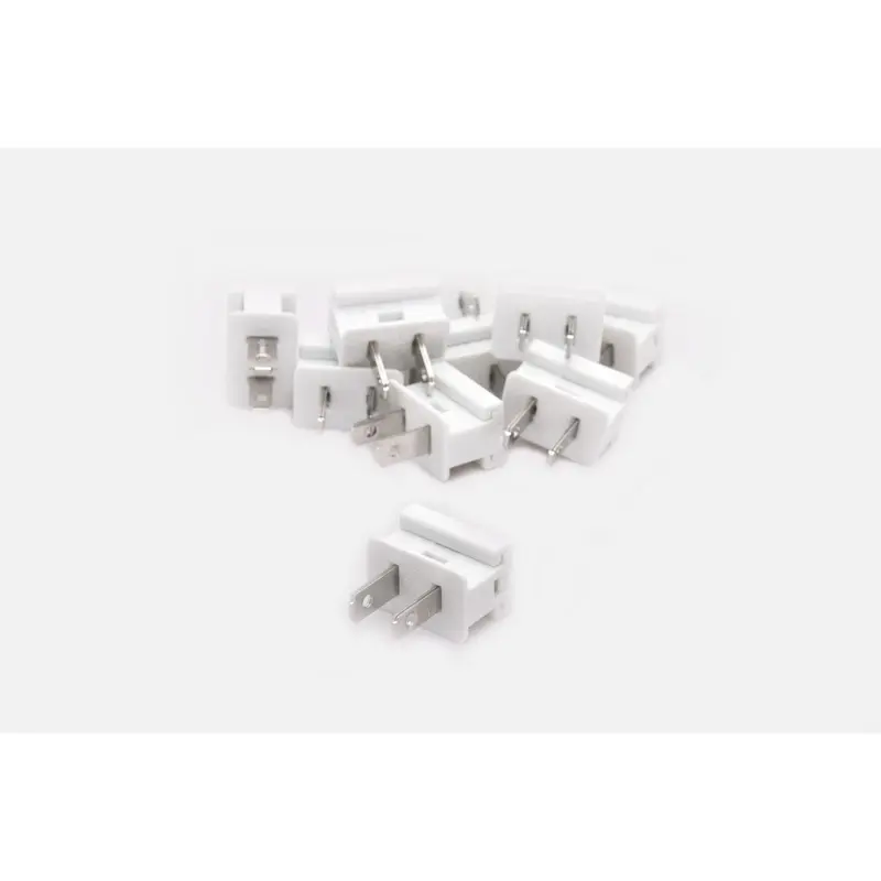Seasonal Source - MALE-500-25 - Male Slide On Polarized Plug (25 pack) - White