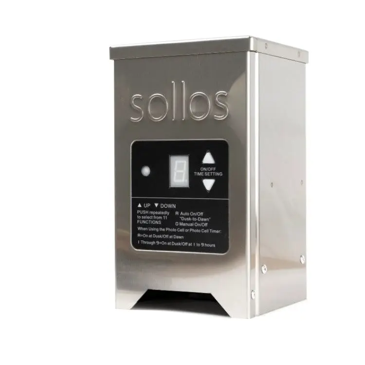 Sollos Integrated Series Transformer-Stainless Steel-With Photocell and Timer-150W