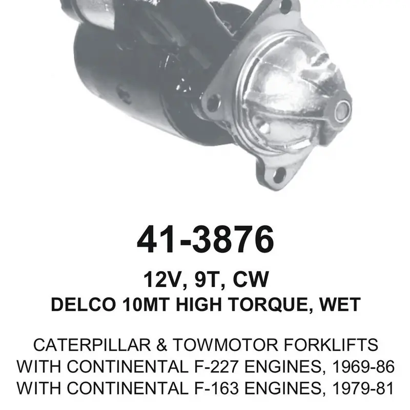 Starter — 10MT-HT 12V 9T CW WET Fits Caterpillar Replaces 7N84048N1694