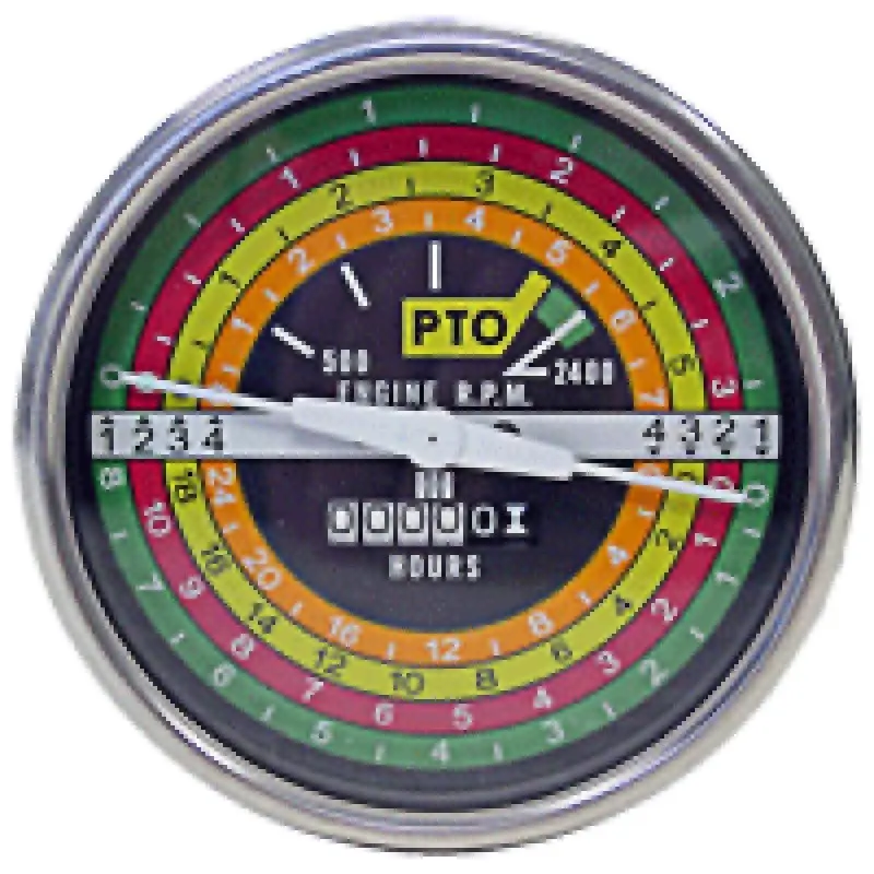 Tachometer (Black Face) Fits International Harvester Replaces 388588R91