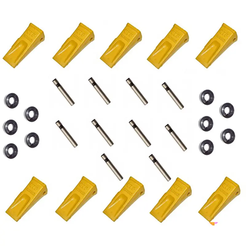 Ten 1U3302 J300 Bucket Teeth 9J2308 Pins 8E6259 Retainers Fits CAT E180 E215