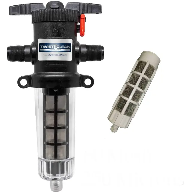 The Source - 131344 - T2C-075-60 TwistIIClean 3/4" ( 60 Mesh, White ) and 2 Adapters