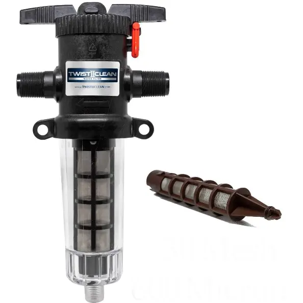 The Source - 131553 - T2C-150-30 TwistIIClean 1-1/2" ( 30 Mesh, Brown ) and 2 Adapters