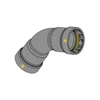 Titan Press TPFF0100G 1 in. P x P 45° Elbow, HNBR Gas, Carbon Steel