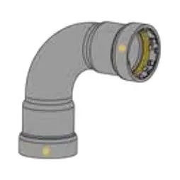 Titan Press TPLN0100G 1 in. P x P 90° Elbow, HNBR Gas, Carbon Steel