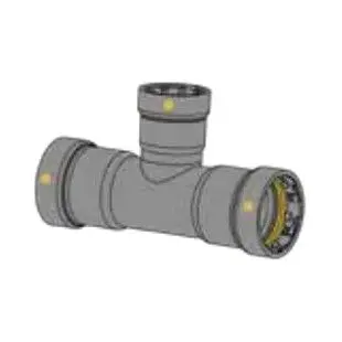 Titan Press TPRT1134G 1 in. x 1 in. x 3/4 in. Reducing Tee, HNBR Gas, Carbon Steel