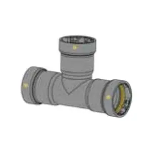 Titan Press TPTE0114G 1-1/4 in. P x P x P Tee, HNBR Gas, Carbon Steel
