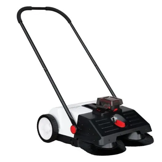 Tomahawk 22" Battery Powered Push Sweeper with Triple Power Brooms Electric Drive and Dust Suppression - eTOS22