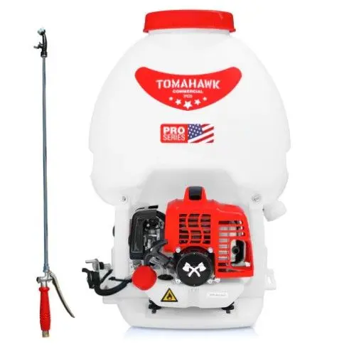 Tomahawk 5 Gallon Gas Backpack Sprayer with 1.8HP Engine and Conical Gun Attachment for Pest Control - TPS25 + CG