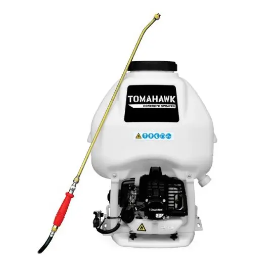 Tomahawk 6.5 Gallon Backpack Concrete Finishing Sprayer with 1.8HP Engine, 24" Wand, & .5 GPM Fan Nozzle - TCS6.5