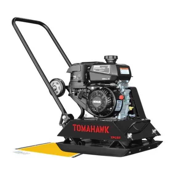 Tomahawk 6 HP Kohler Vibratory Plate Compactor Tamper with CH260 Engine with Wheels and Polypad - TPC80 + WHEELS + POLYPAD