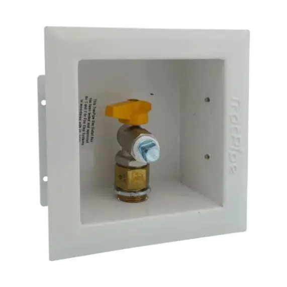 TracPipe 1/2" AutoFlare Metal Wallbox with Valve FGP-WBTM-500