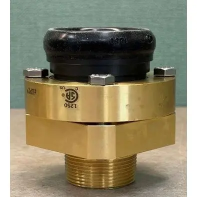 TracPipe FGP-AF-S-1250 4-Bolt Straight 1 1/4" Fitting (Male-NPT) with Flip Sleeve Assembly for TracPipe and TracPipe