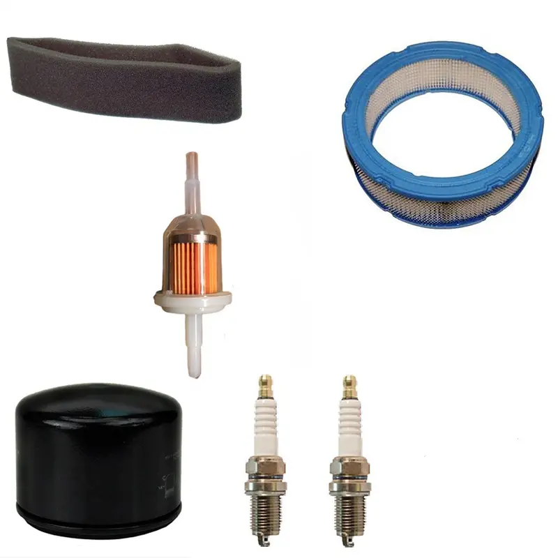 Tune Up Filters Kit 5050A Fits Cub Cadet w/ V-Twin Engine 1440 1641 2164 3165 2180 2521 394018 86444GS  270998 790267 with 2 Spark Plugs Fits Champion RC12PYC QC12YC RC7YC 3071T04 3071