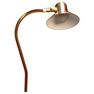 Unique Lighting Systems - CANT-NL - Canterbury 12V Copper Path Light with Articulating Shroud, No Lamp