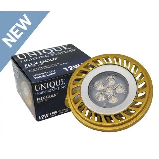 Unique Lighting Systems - LED-12W-DPFL30K PAR36 Flex Gold™ LED