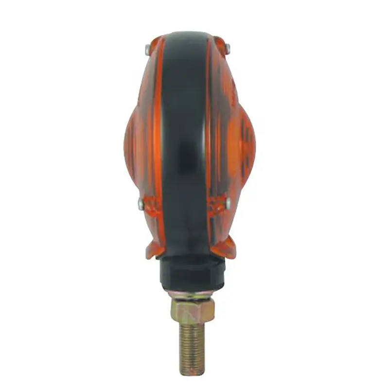 Universal Black Die Cast Double Face Amber / Amber Turn Signal Lamp Light 12V