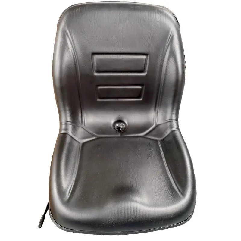 Universal Forklift High Back Seat with Adjustable Rails Black Vinyl