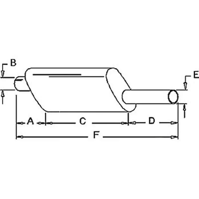 Vertical Muffler Fits Ford Replaces C5NN5230AR