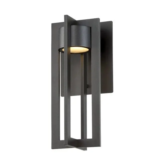 WAC Lighting - WS-W48616-BK - 16" Chamber Outdoor Wall Sconce 3000K Black