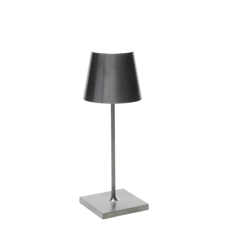 Zafferano LD0320AN4 Poldina Pro Mini Table Lamp - Antique Nickel
