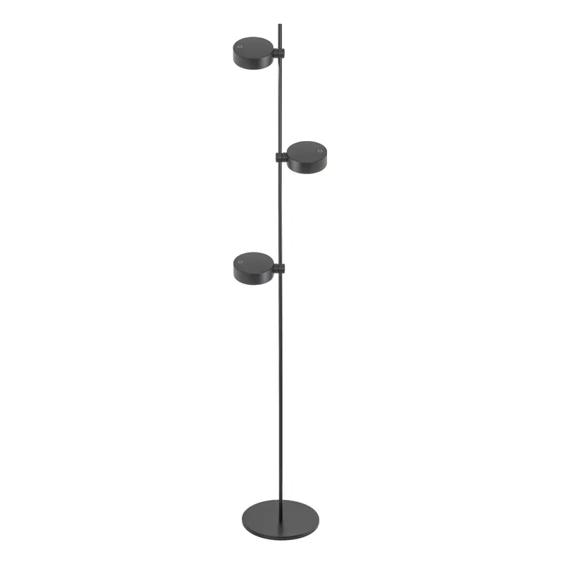 Zafferano LD1156N3 Super O 3-Light Floor Lamp - Black