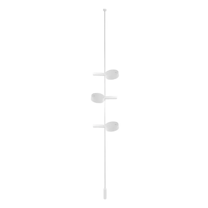 Zafferano LD1159B3 Super O Suspended Floor Lamp – 3-Light, White