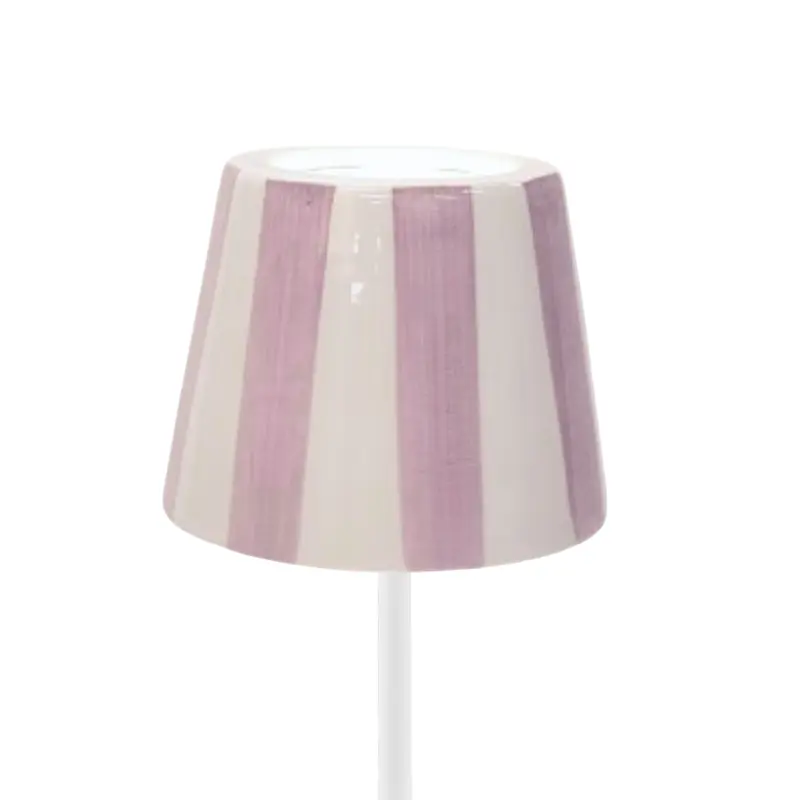 Zafferano SDZA-340-PINK Poldina Pro Lido Ceramic Shade - Pink Stripes