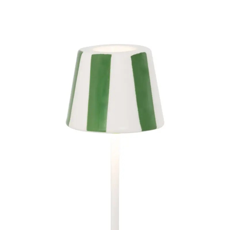 Zafferano SDZA-490-GREEN Poldina Pro Micro Lido Ceramic Shade - Green Stripes