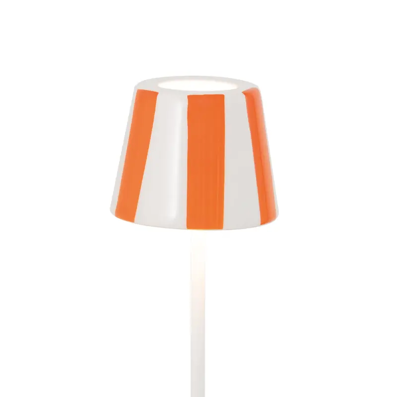 Zafferano SDZA-490-ORANGE Poldina Pro Micro Lido Ceramic Shade - Orange Stripes