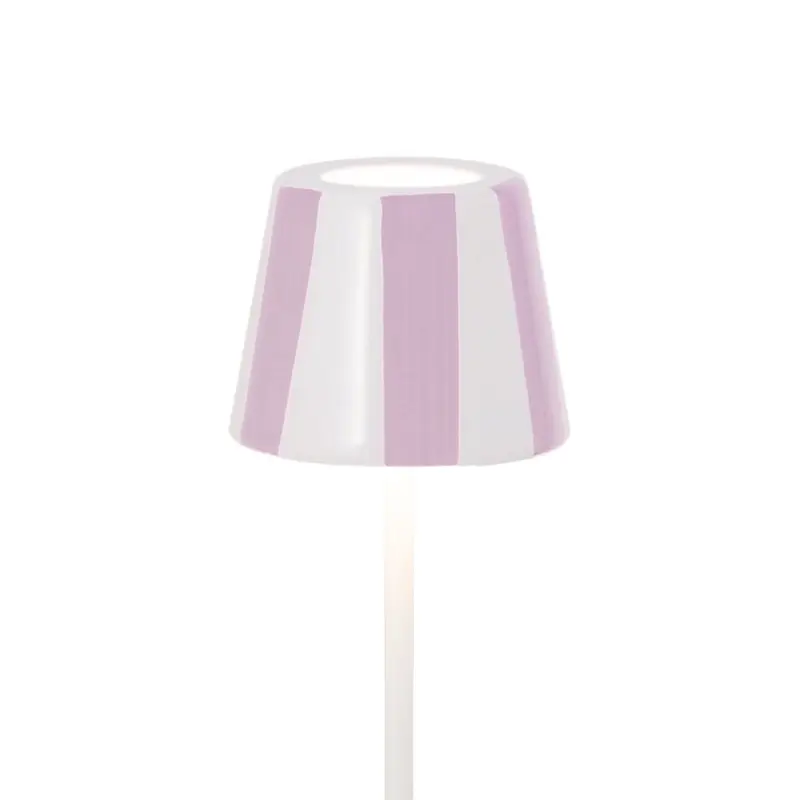 Zafferano SDZA-490-PINK Poldina Pro Micro Lido Ceramic Shade - Pink Stripes