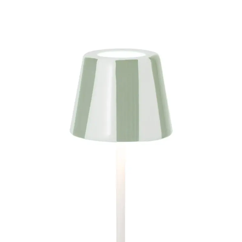Zafferano SDZA-490-SAGE Poldina Pro Micro Lido Ceramic Shade - Sage Stripes