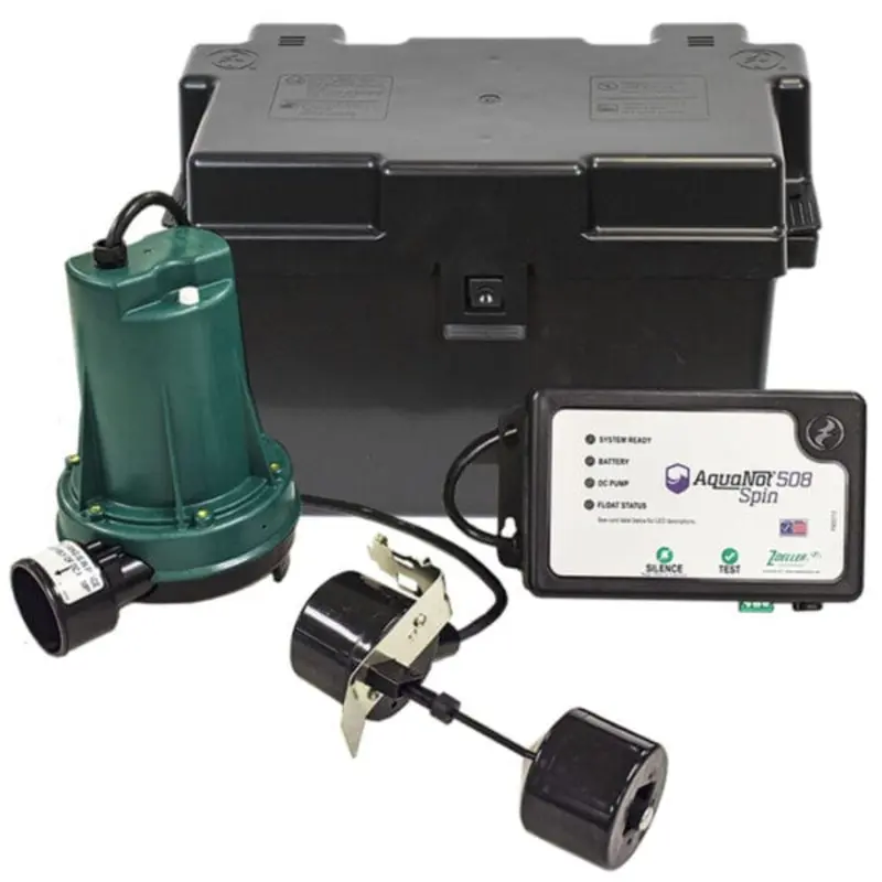 Zoeller Aquanot® Spin 508 — Battery Backup Sump Pump System (508-0005)