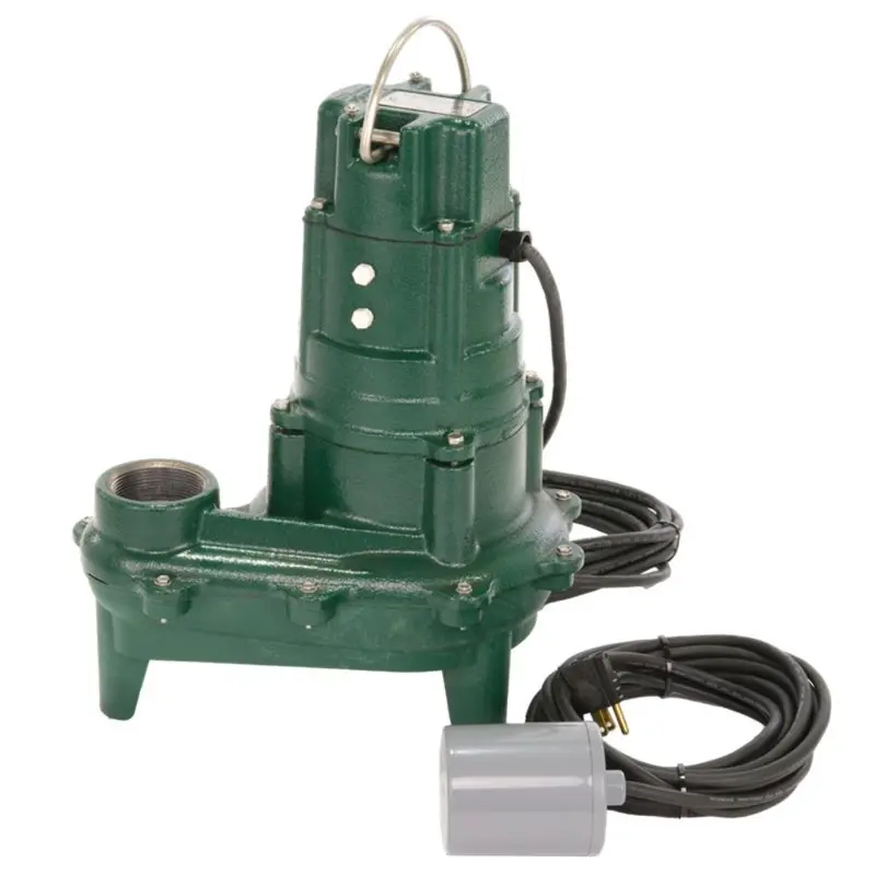 Zoeller BN270 Sewage Pump 270-0005 — 1/2 HP Automatic, 2″ Solids, 20′ Cord (Float Switch)