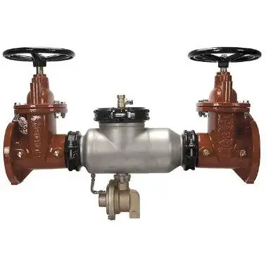 Zurn Wilkins 4-375AST 4" 375 Reduced Pressure Principle Backflow Preventer with Stainless Steel Body